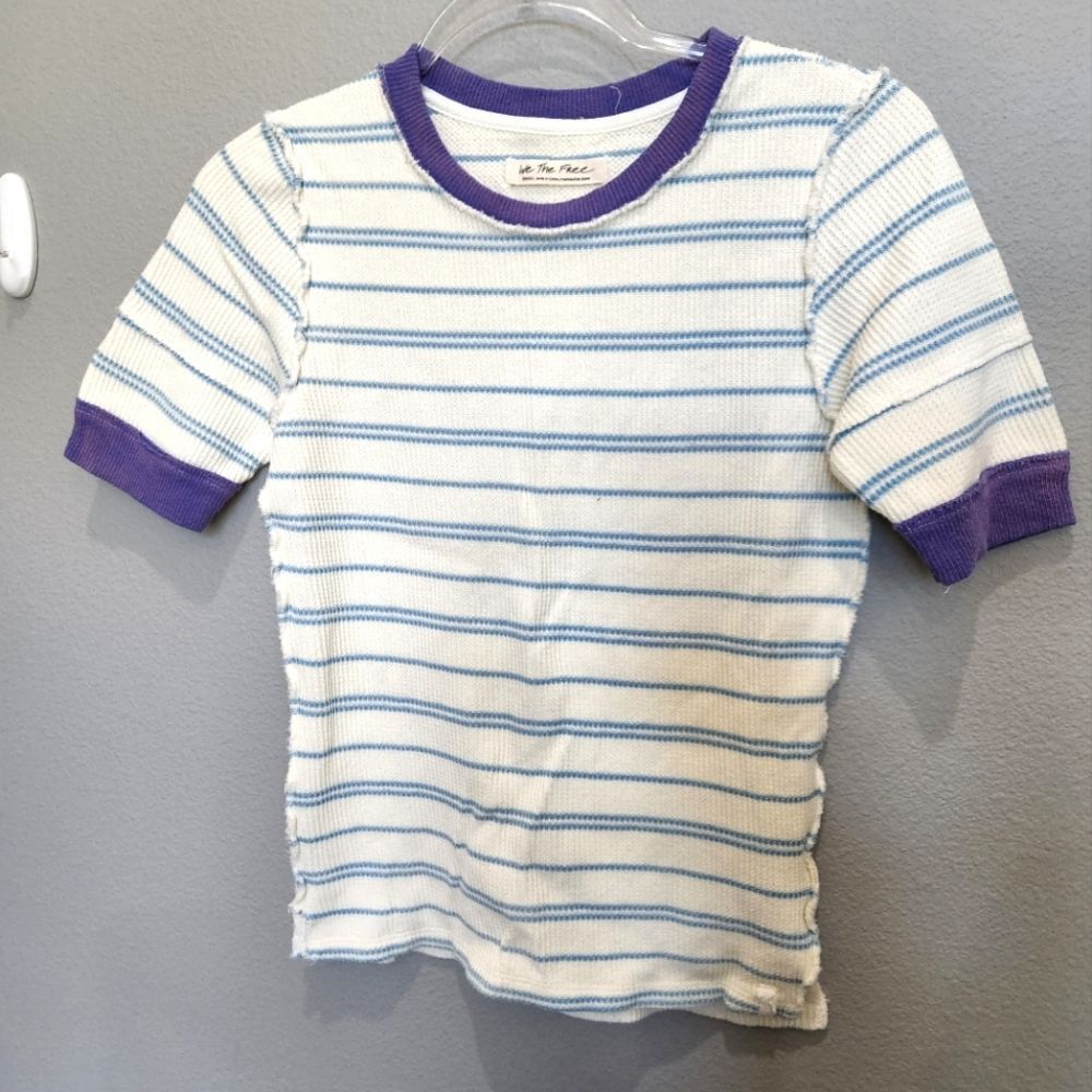 Free People We the Free striped blue top